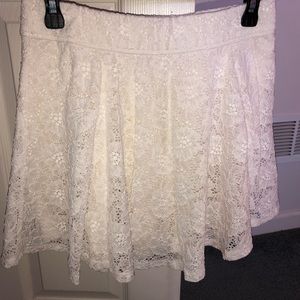 White floral skirt